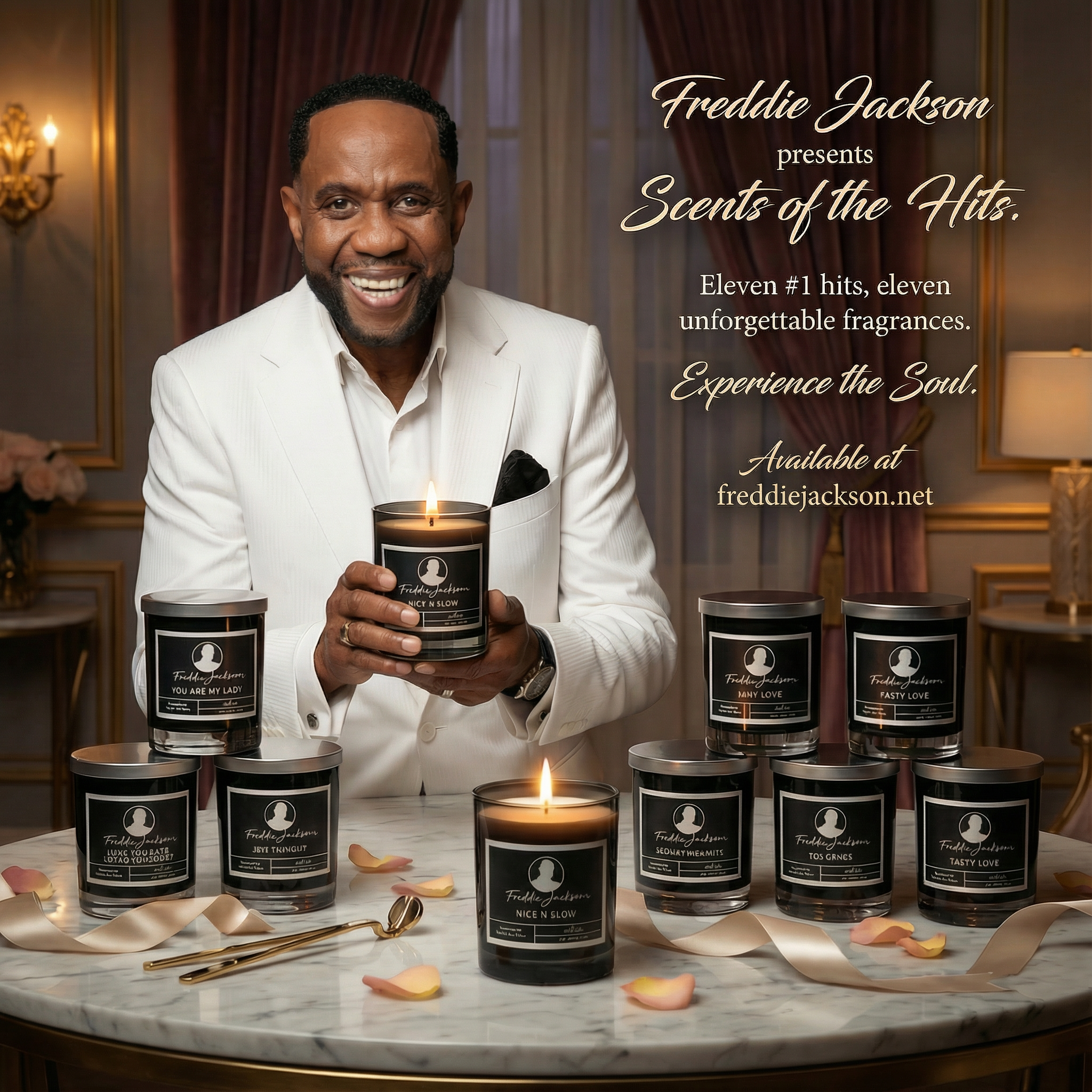 Scents of the Hits, Luxury Scented Candles by Freddie Jackson